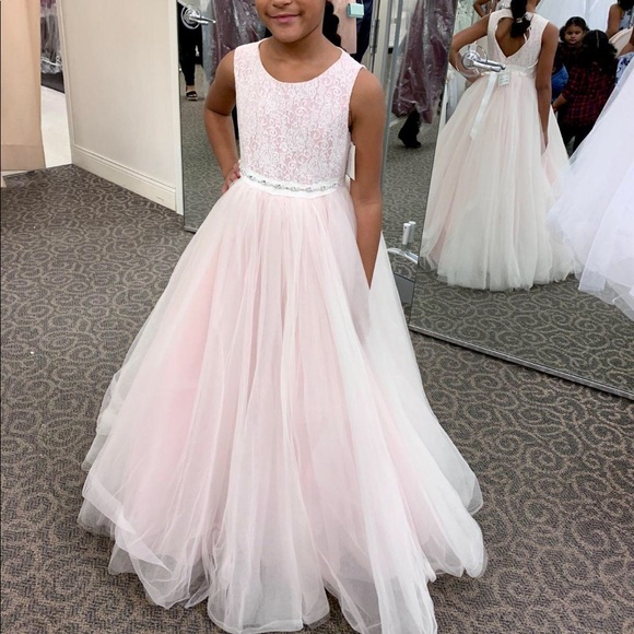 Ball Gown Flower Girl Dress with Heart Cutout - Picture 1 of 2